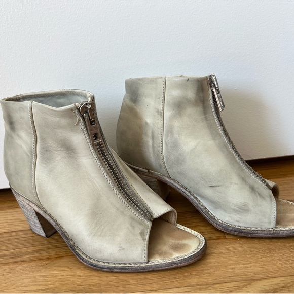 Diesel Chelsea Show Cox Womens Open Toe Bootie Beige Leather - Size 6 - Picture 2 of 4